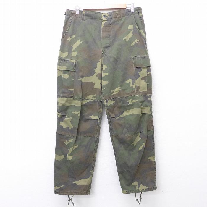 W35 古着 カーゴ パンツ 緑 グリーン 迷彩 nov04 中古 メンズ ボトムス ロング Par 古着屋rushout 通販 Yahoo ショッピング