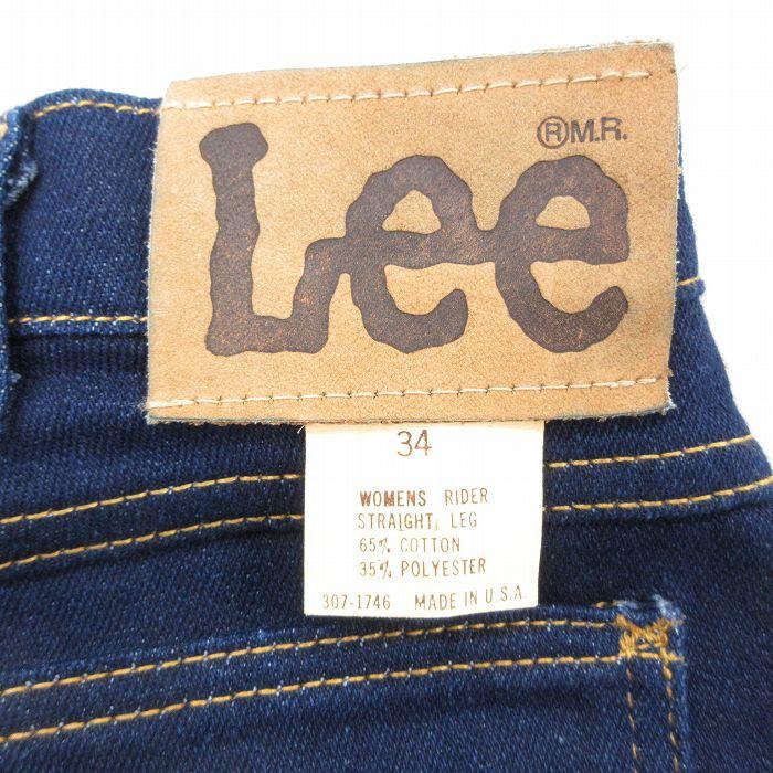 Lee W32/古着 リー ジーンズ メンズ 90s 紺 ネイビー デニム 24aug21 