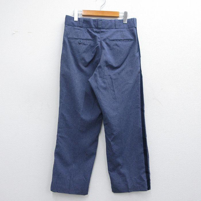 W32/古着 スラックス パンツ メンズ 80s 紺 ネイビー 25apr10 中古