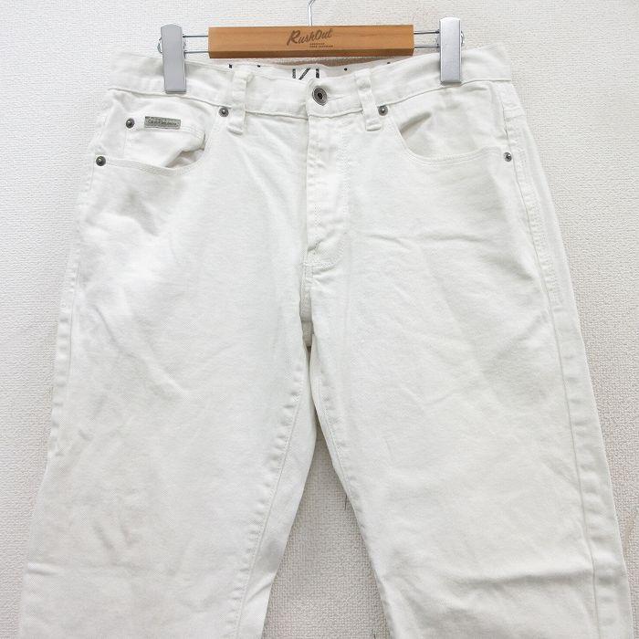 Calvin Klein（カルバン・クライン） W30/古着 ジーンズ メンズ 白