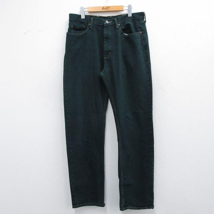 Wrangler（ラングラー） W33/古着 ジーンズ メンズ コットン 緑