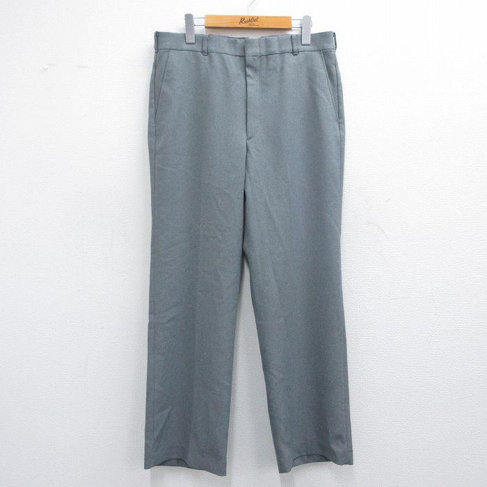 W35/古着 スラックス パンツ メンズ グレー 25apr28 中古 ボトムス