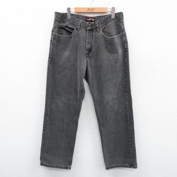 Lee W35/古着 リー ジーンズ メンズ コットン 薄黒 ブラック デニム  