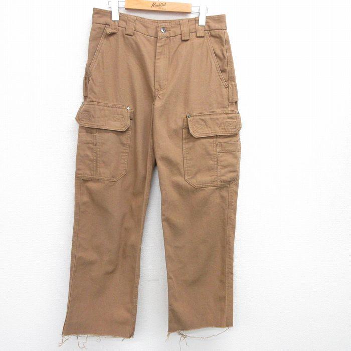 W33/古着 DULUTH カーゴ パンツ メンズ ダック地 コットン 茶 ブラウン