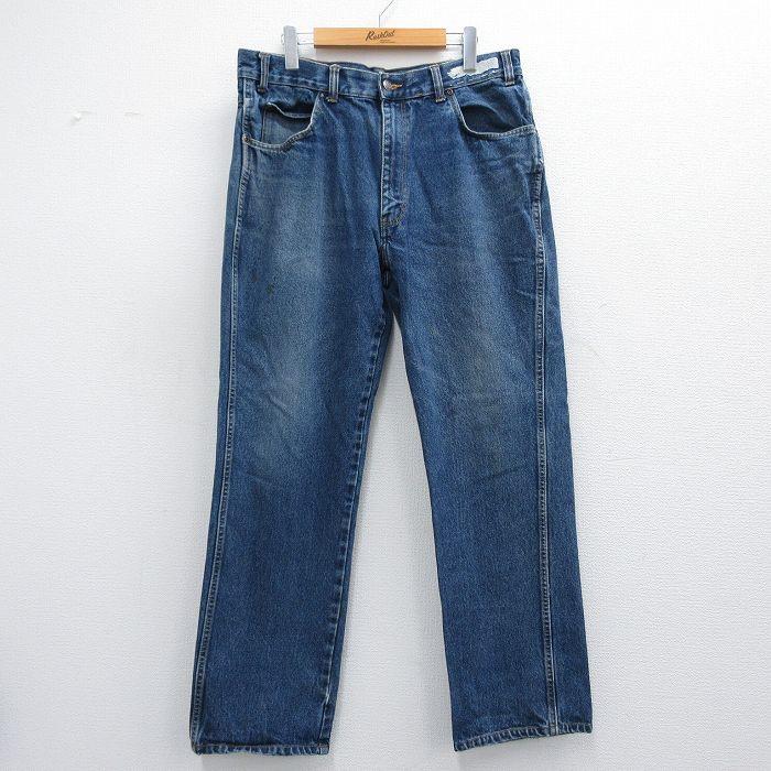 セットでお得　ジーンズ　紺 AOYAMA 【洋服の青山】メンズ ルーズ デニム ネイビー 紺 リサイクル糸