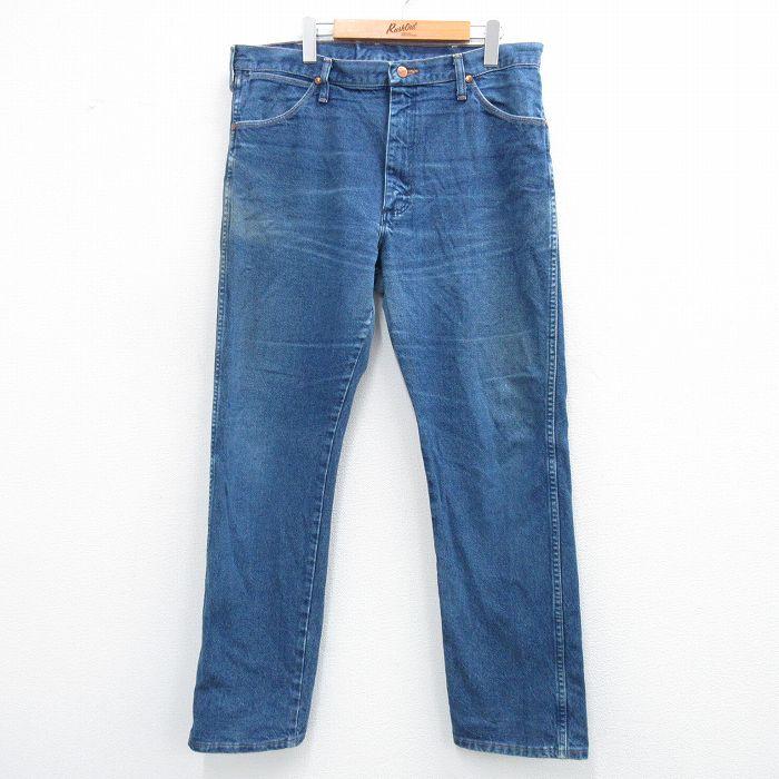 Wrangler（ラングラー） W36/古着 ジーンズ メンズ 90s ヒゲ コットン 