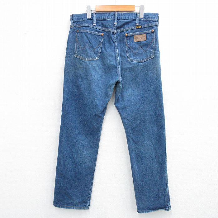 Wrangler（ラングラー） W36/古着 ジーンズ メンズ 90s ヒゲ コットン 