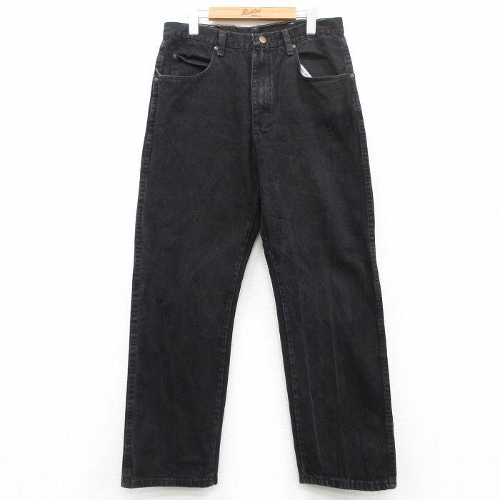 W33/古着 レッドキャップ ジーンズ メンズ 00s コットン 黒