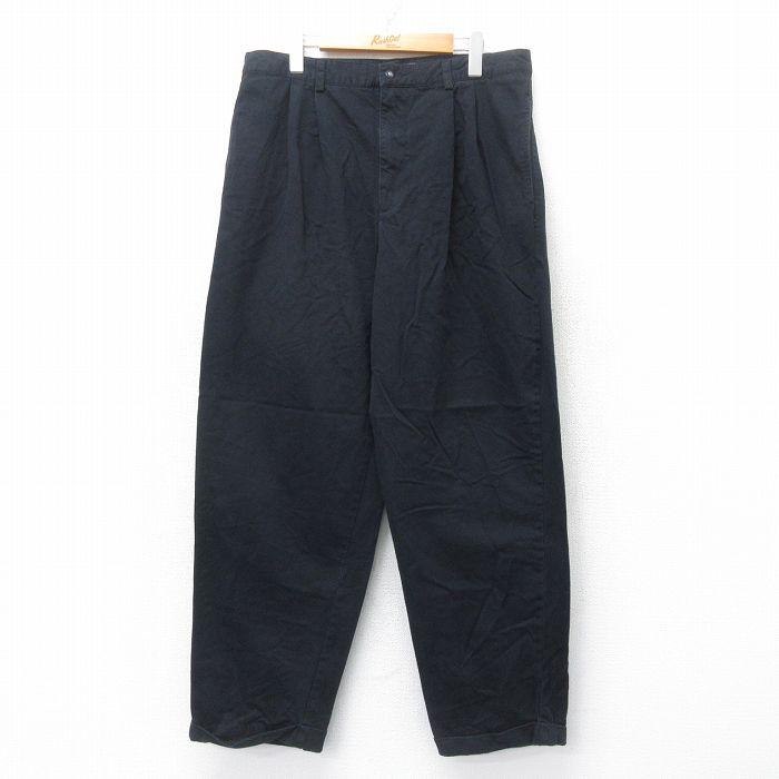 GAP（ギャップ） W35/古着 パンツ メンズ 00s コットン 黒 ブラック