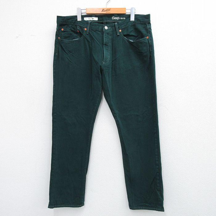 GAP（ギャップ） 【50%OFF】W37/古着 ジーンズ メンズ コットン 濃緑 