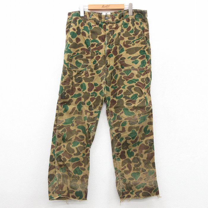 W36/古着 ハンティング ベイカー パンツ メンズ 80s ダックハンター
