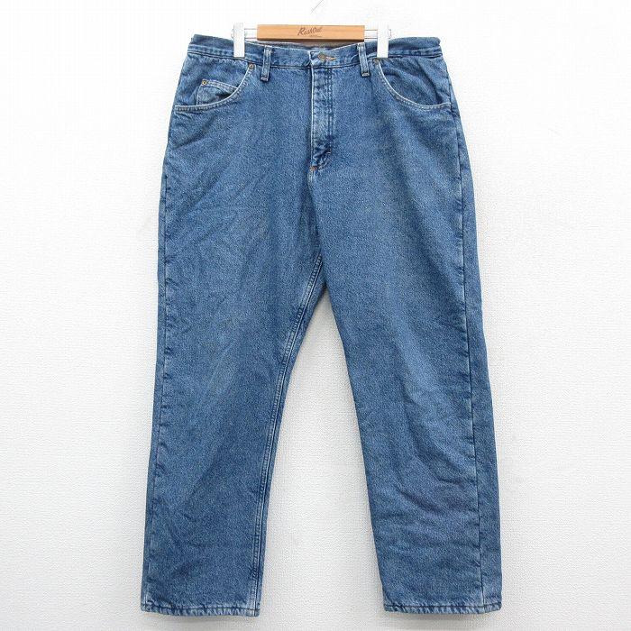 Wrangler（ラングラー） W37/古着 ジーンズ メンズ コットン 紺