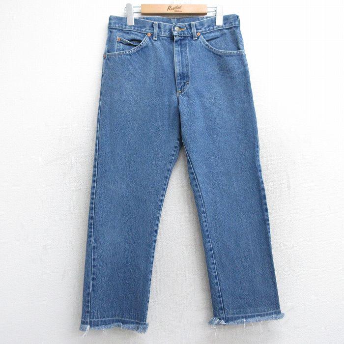 Lee（リー） W31/古着 ジーンズ メンズ 90s コットン 紺 ネイビー