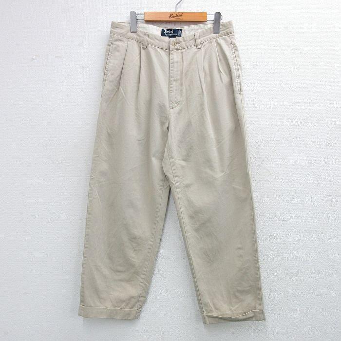 W31/古着 ラルフローレン ブランド チノ パンツ チノパン メンズ 90