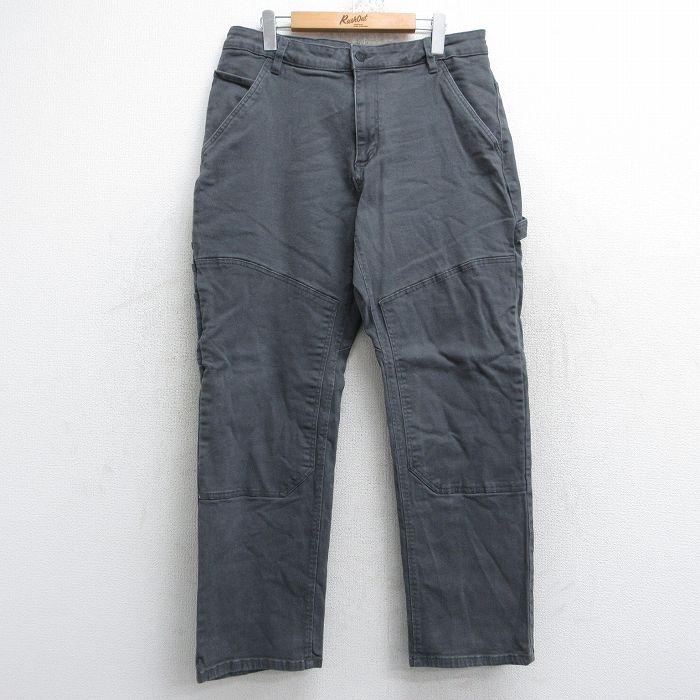 希少　カーハート　ダブルニーダックペインターパンツ　古着　グレー w34 l30 W34/古着 ペインター パンツ メンズ ダブルニー グレー 25nov13 : 古着