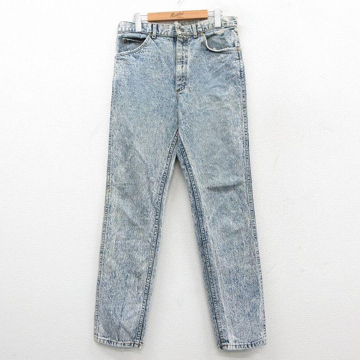 Lee（リー） W32/古着 ジーンズ メンズ 90年代 90s ケミカルウォッシュ