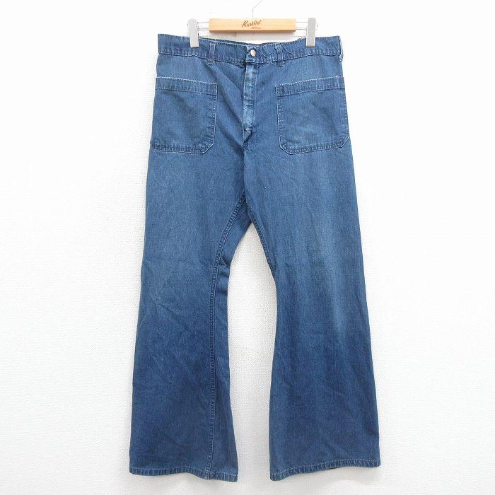 20%OFF】W35/古着 ジーンズ メンズ 80年代 80s フレア 紺 デニム spe