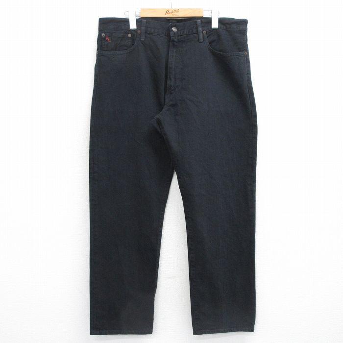 W37/古着 ラルフローレン ブランド ジーンズ メンズ コットン 黒