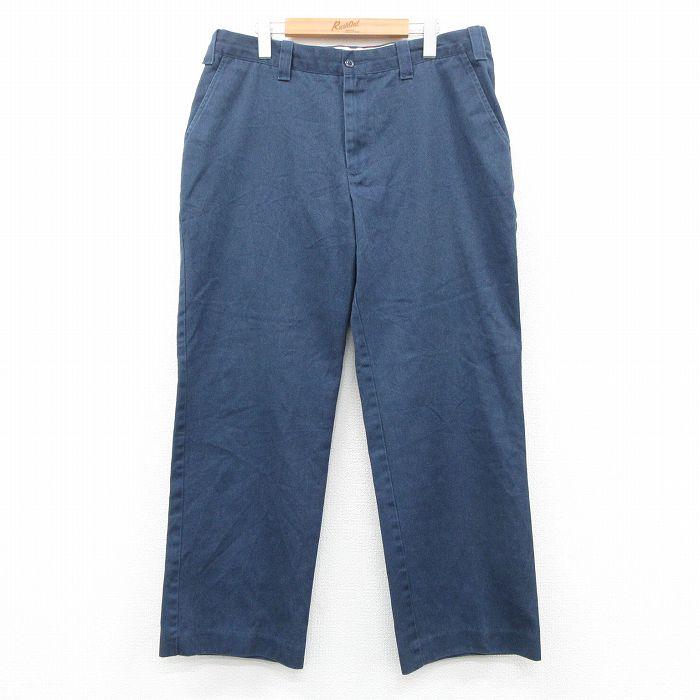 W36/古着 ビッグマック BIG MAC ワーク パンツ メンズ 紺 25dec06