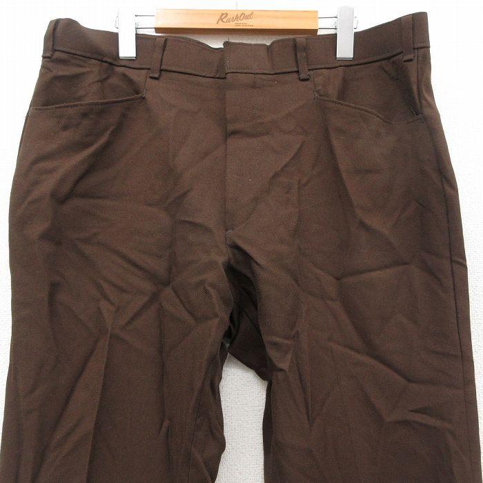 W36/古着 リーバイス Levis アクション スラックス パンツ メンズ 80年代 80s タロン こげ茶 spe 26feb07_1