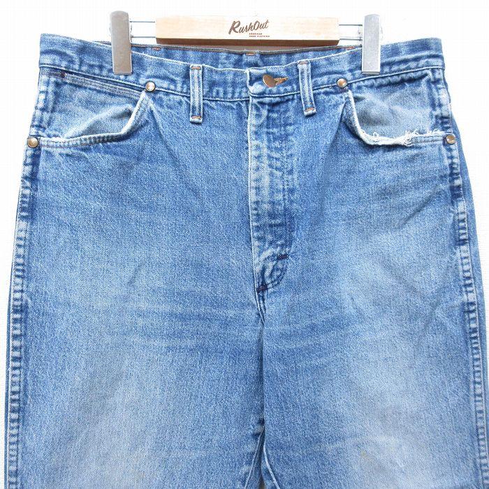 Wrangler（ラングラー） W35/古着 ジーンズ メンズ 80年代 80s ヒゲ