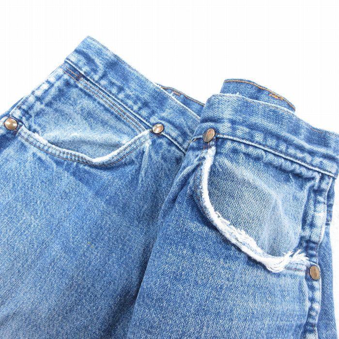 Wrangler（ラングラー） W35/古着 ジーンズ メンズ 80年代 80s ヒゲ