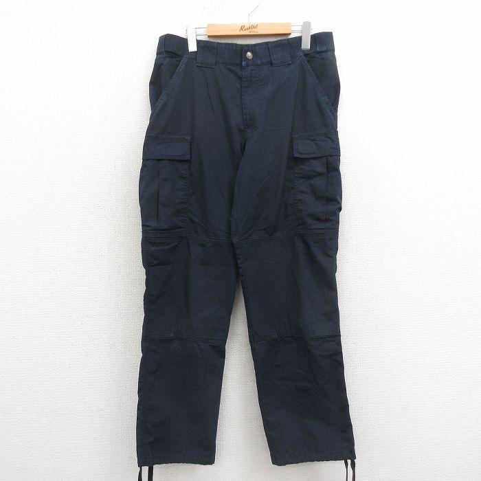 W34/古着 5.11タクティカル カーゴ パンツ メンズ リップストップ 紺 