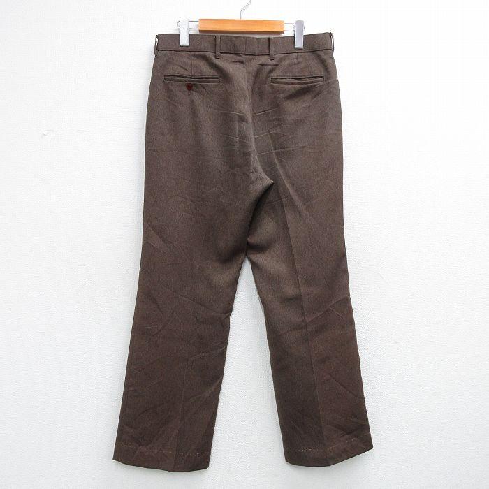 W34/古着 リーバイス Levis アクション スラックス パンツ メンズ 80年代 80s スタプレ 茶系 spe 26mar07_2