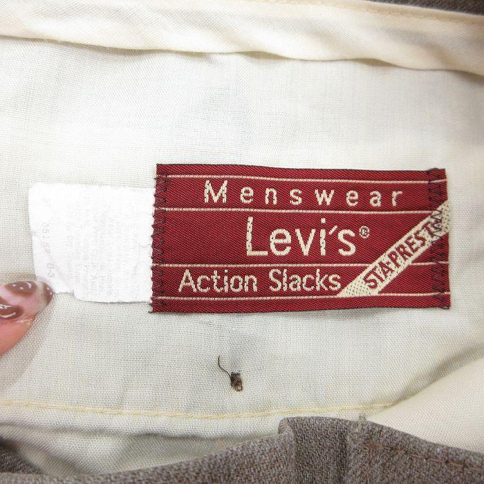 W32/古着 リーバイス Levis アクション スラックス パンツ メンズ 80年代 80s スタプレ 濃ベージュ spe 26mar07_4
