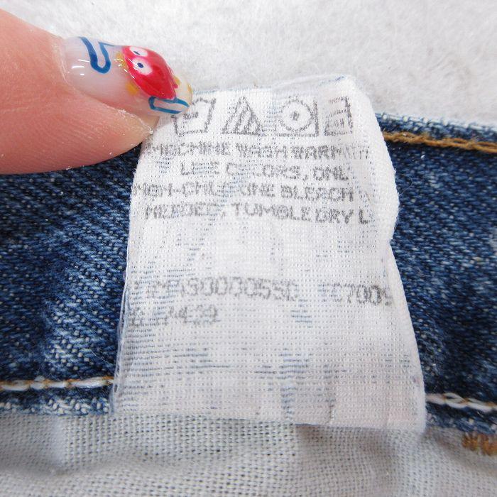 W38/古着 ラスラー ジーンズ メンズ 90年代 90s ヒゲ コットン USA製