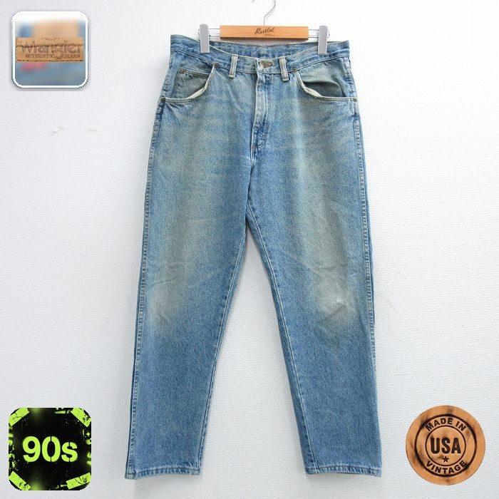 Wrangler（ラングラー） W34/古着 ジーンズ メンズ 90年代 90s ヒゲ