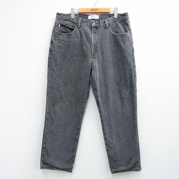 STONE  デニム　ダークグレー　w38 L.L.Bean（エルエルビーン） W38/古着 ジーンズ メンズ 黒 デニム 内側