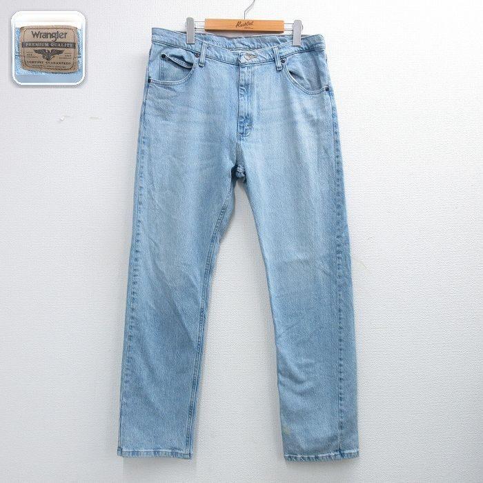 Wrangler（ラングラー） W36/古着 ジーンズ メンズ 薄紺 デニム