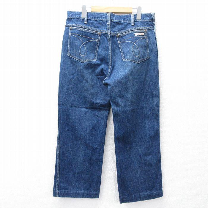 W35/古着 カルバンクライン ブランド ジーンズ メンズ 90年代 90s ヒゲ コットン USA製 紺 デニム【spe】 26apr09 W35/古着 カルバンクライン ブランド ジーンズ メンズ 90年代 90s ヒゲ