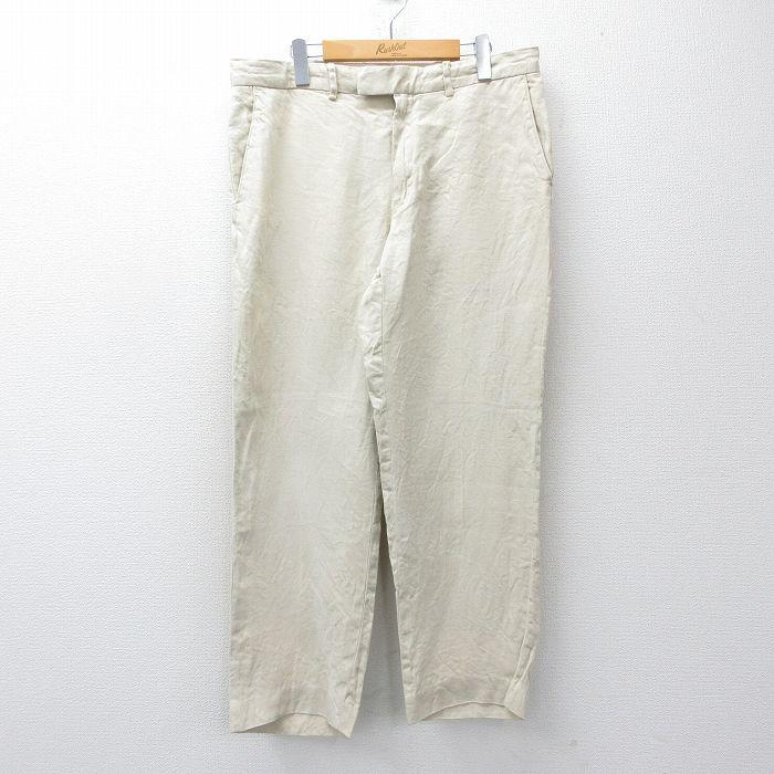 W36/古着 ラルフローレン ブランド パンツ メンズ 90年代 90s リネン