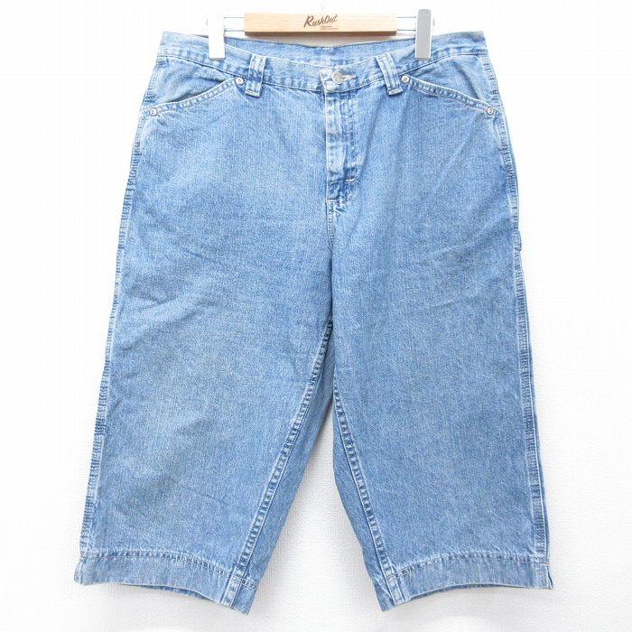 Lee（リー） W34/古着 Lee 7分丈 ペインター パンツ メンズ 紺 デニム