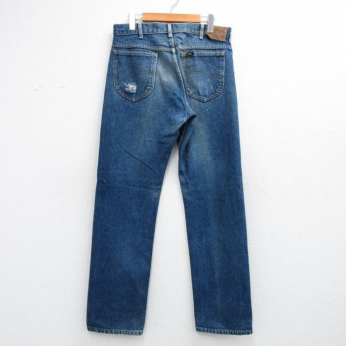 Lee（リー） W34/古着 ジーンズ メンズ 80年代 80s ヒゲ コットン USA