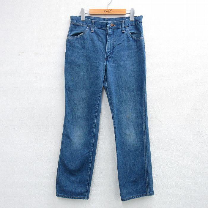 W32/古着 ラングラー ジーンズ メンズ 80年代 80s フレア 紺 デニム【spe】 26may02 Wrangler（ラングラー） W32/古着 ジーンズ メンズ 80年代 80s フレア