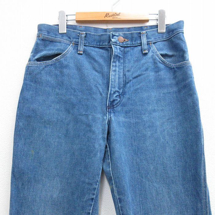 W32/古着 ラングラー ジーンズ メンズ 80年代 80s フレア 紺 デニム【spe】 26may02 Wrangler（ラングラー） W32/古着 ジーンズ メンズ 80年代 80s フレア