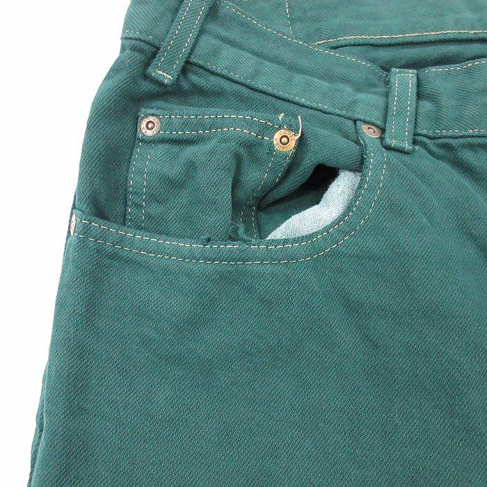 W34/古着 エディーバウアー ジーンズ メンズ 90年代 90s コットン USA製 緑 デニム【spe】 26may08 Eddie Bauer（エディーバウアー） W34/古着 ジーンズ メンズ 90年代