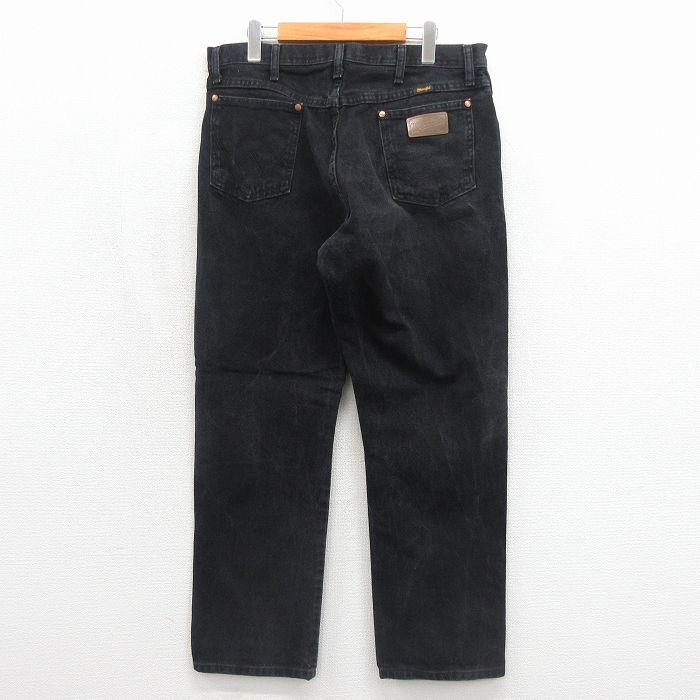 Wrangler（ラングラー） W36/古着 ジーンズ メンズ コットン ブラック 