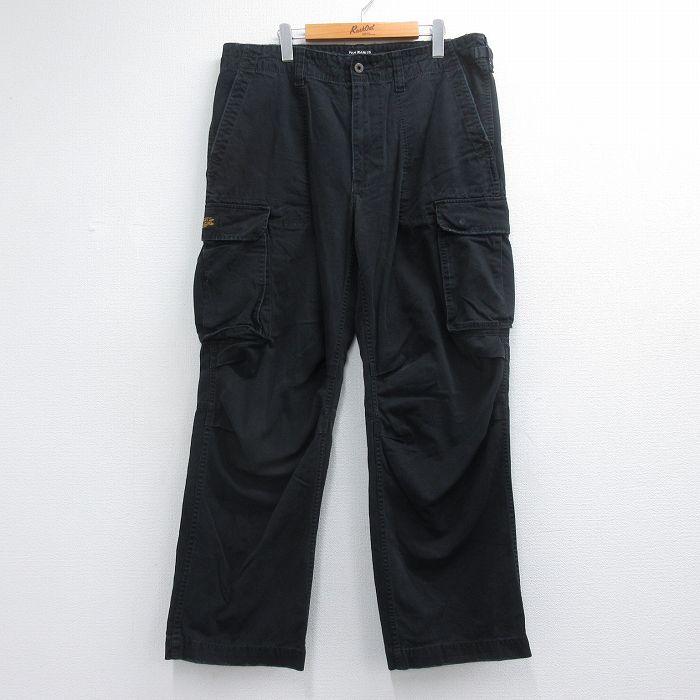 W36/古着 ラルフローレン ポロジーンズ ブランド カーゴ パンツ メンズ コットン ブラック【spe】 26jun22 POLO RALPH LAUREN（ポロ・ラルフローレン） W36/古着 ラルフローレン