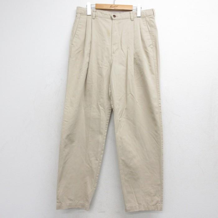 W34/古着 DOCKERS ドッカーズ パンツ メンズ 90年代 90s ツータック