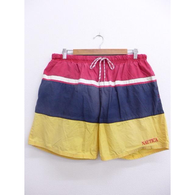 W38 古着 水着 スイム ショーツ ショート パンツ ノーティカ Nautica ロゴ マルチカラー 赤他 レッド 19jun28 中古 メンズ ボトムス 短パン ショーパン ハーフ Pas 古着屋rushout 通販 Yahoo ショッピング