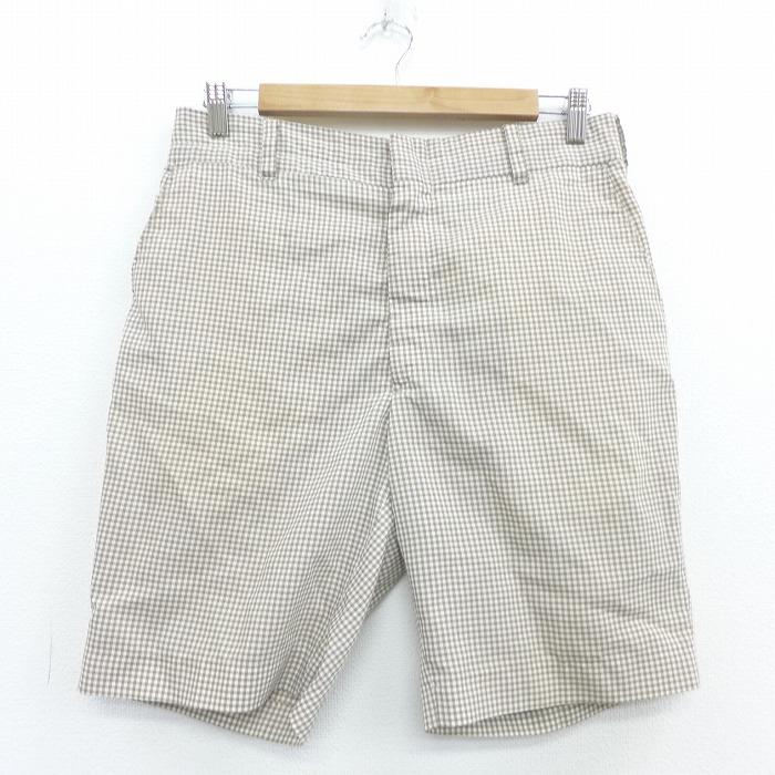 W31 古着 ショート パンツ ショーツ 80s タロン ベージュ カーキ ギンガム チェック jun04 中古 メンズ ボトムス 短パン ショーパン ハーフ Pas 古着屋rushout 通販 Yahoo ショッピング