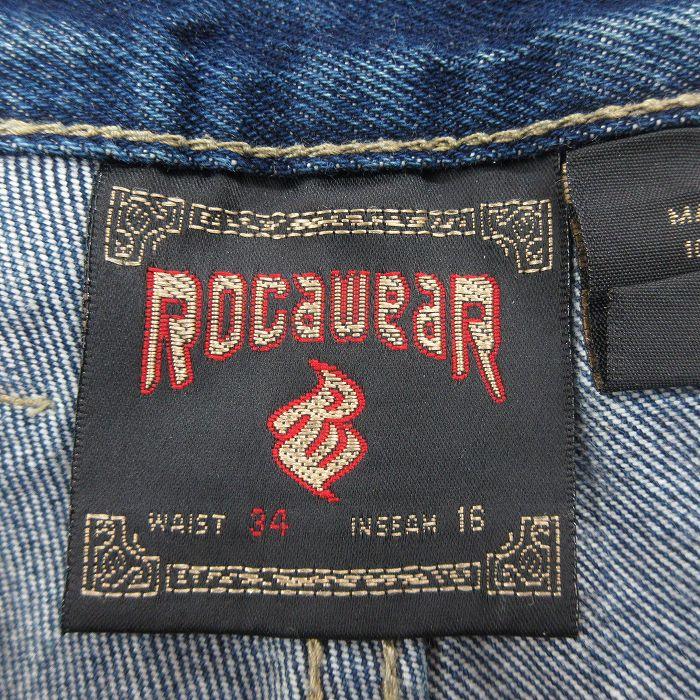 W34/古着 ROCAWEAR ハーフ ペインター パンツ ショーツ メンズ 