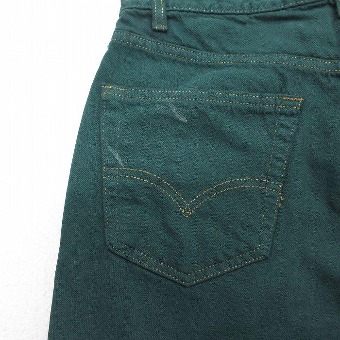 W33/古着 リーバイス Levis 550 ショート パンツ ショーツ メンズ 90年代 90s コットン USA製 緑【spe】 26may08 Levi's（リーバイス） W33/古着 Levis 550 ショート パンツ ショーツ