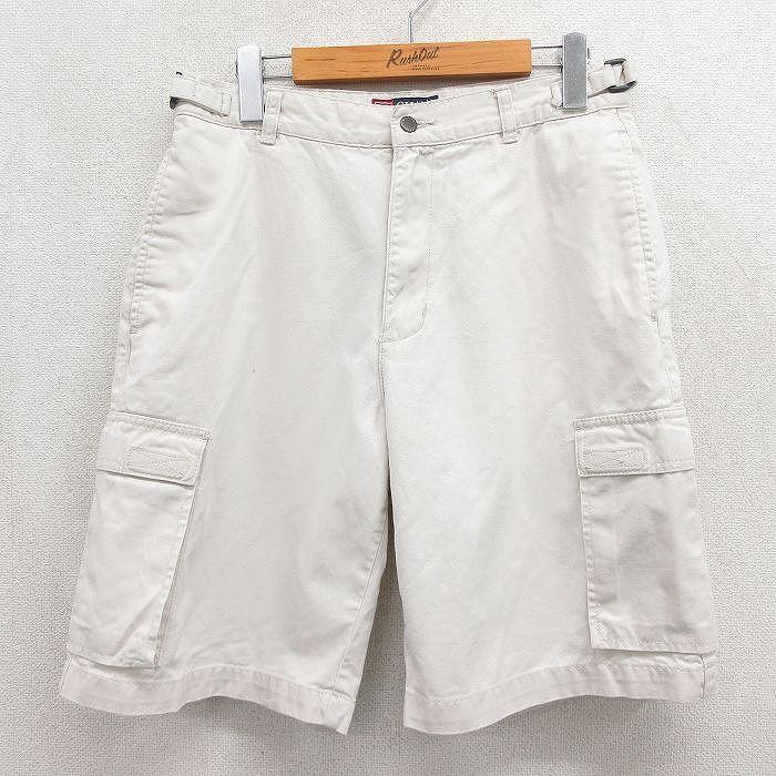 W30/古着 ラルフローレン チャップス ショート ブランド カーゴ パンツ