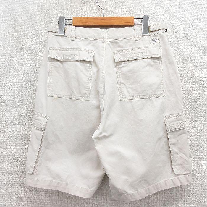 W30/古着 ラルフローレン チャップス ショート ブランド カーゴ パンツ