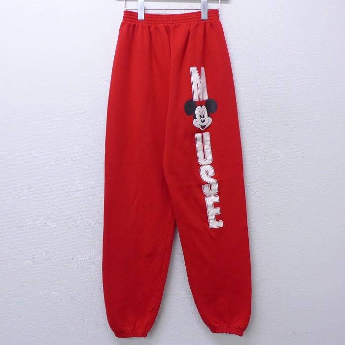 W29 古着 スウェット パンツ 90s ディズニー Disney ミッキー Mickey Mouse 赤 レッド Spe mar03 中古 メンズ ボトムス ロング Pasw0118 古着屋rushout 通販 Yahoo ショッピング